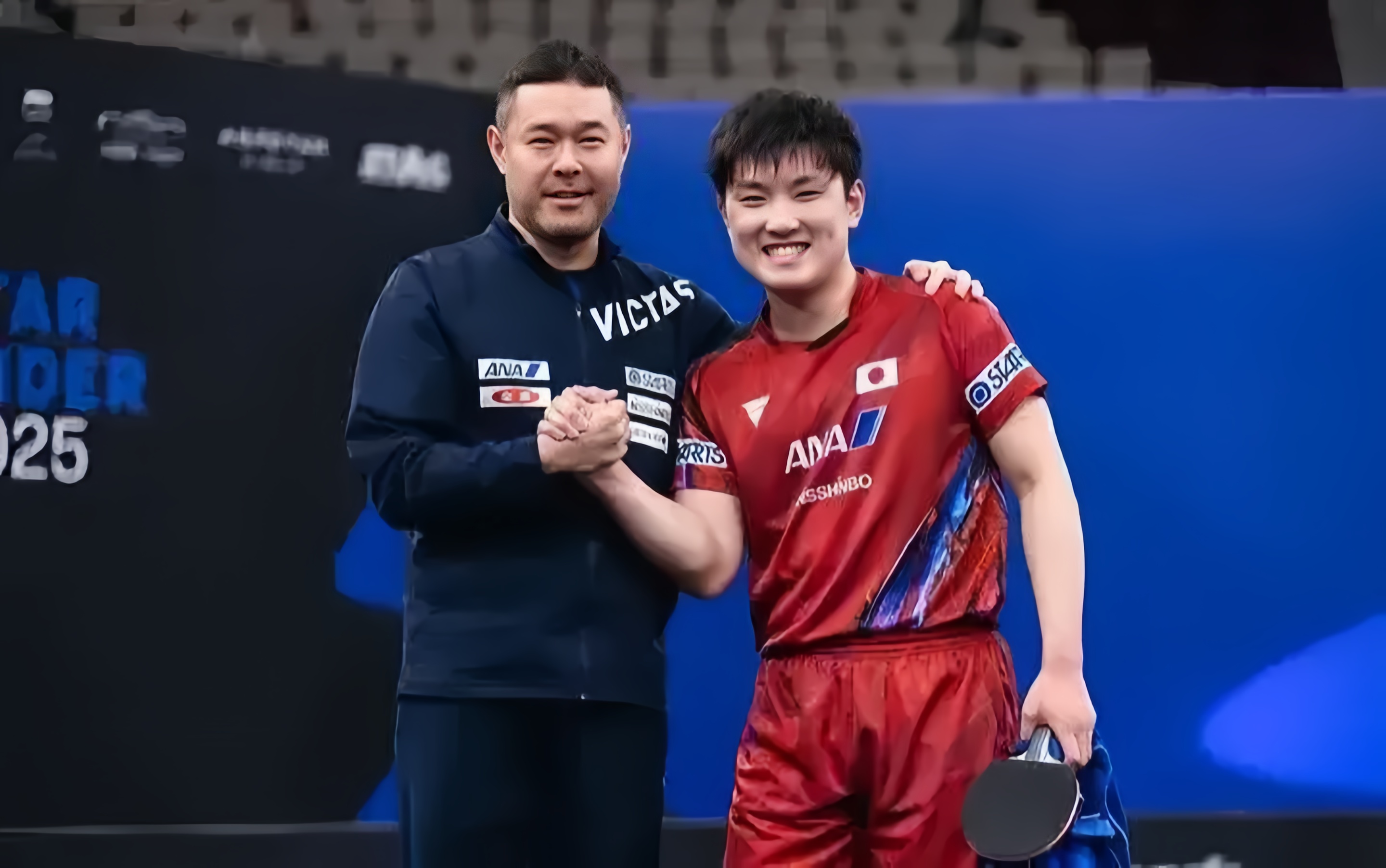 包含德国乒乓球队轻取波兰乒乓球队，张本智和高光表现的词条